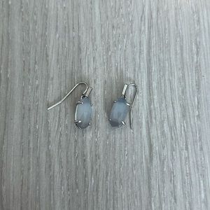 Kendra Scott Esme Earrings Silver Slate Cats Eye